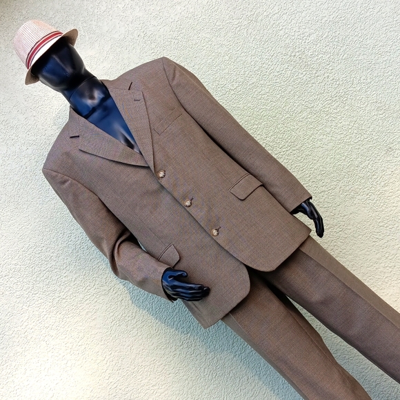 CELLINI LINEA UOMO MEN'S VINTAGE WOOL BLEND (2) PC (3) BUTTON SUIT *PHILIPPINES - Picture 4 of 17